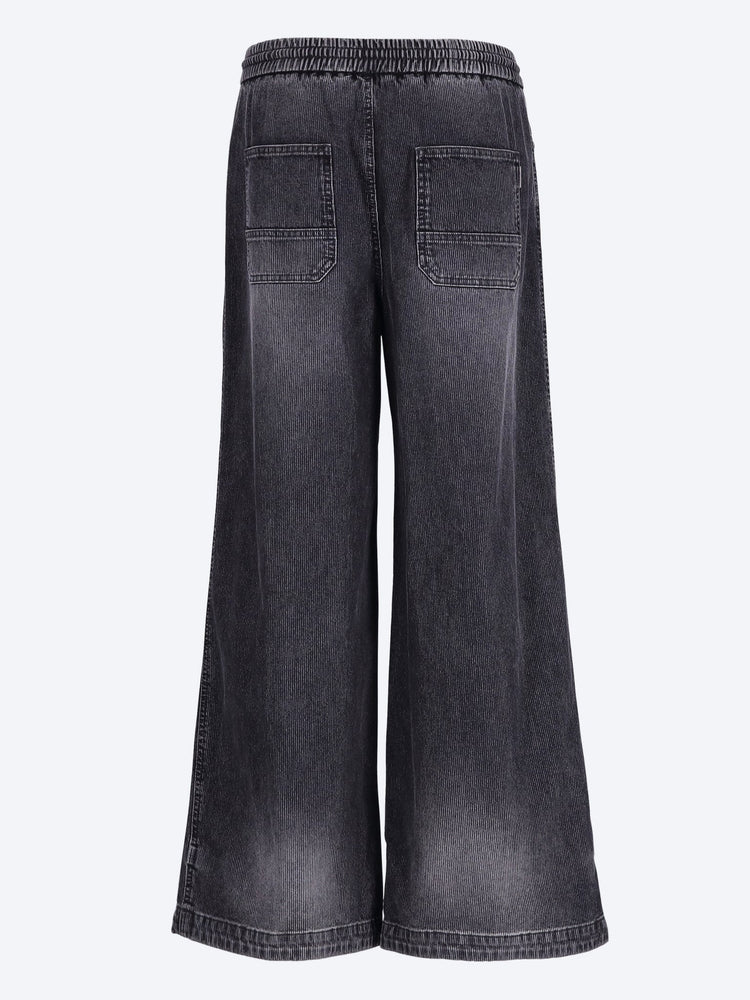 Corduroy-like denim pants 3