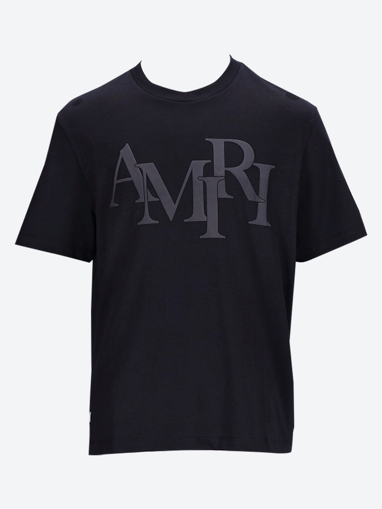 T-shirt de logo décalé d'amiri en coton 1