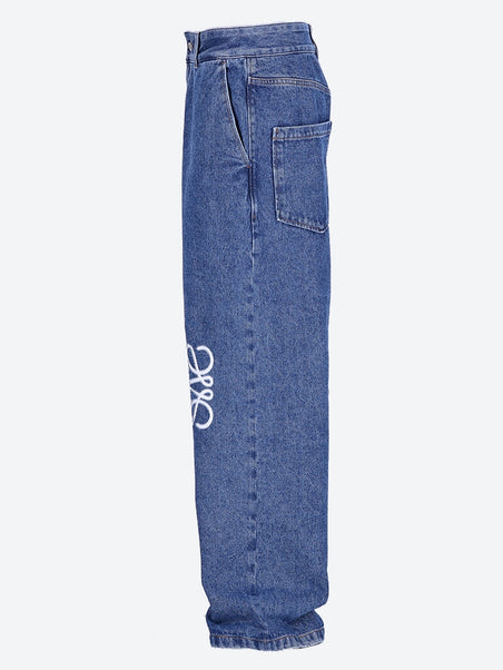 Cotton anagram baggy jeans