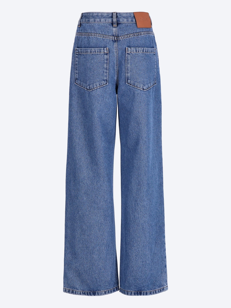 Baggy-Jeans aus Baumwolle mit Anagrammmuster 3