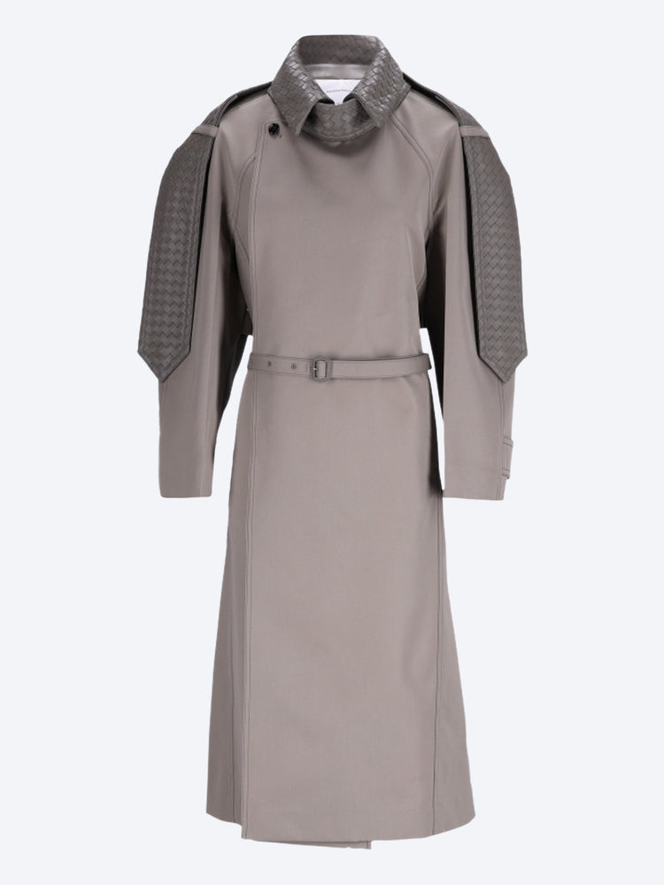 Trenchcoat aus Gabardine aus Baumwolle und Seide 1