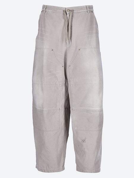 Pantalon à double genou en toile en coton