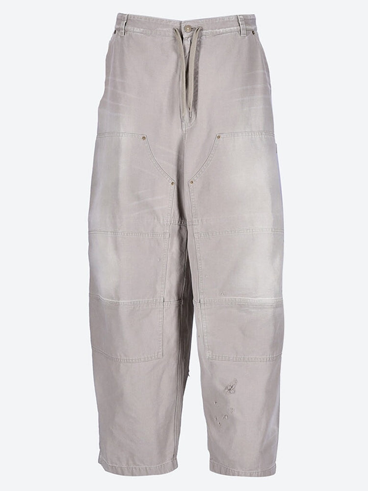 Cotton canvas double knee pants 1