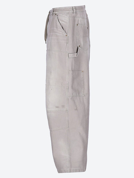 Pantalon à double genou en toile en coton