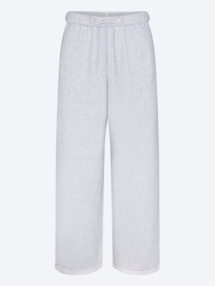 Cotton fleece classic straight leg pants
