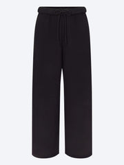 Pantalon droit classique en molleton de coton ref: