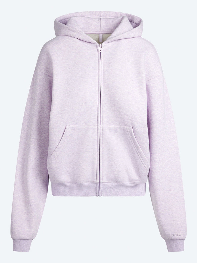 Cotton fleece classic zip up hoodie 1