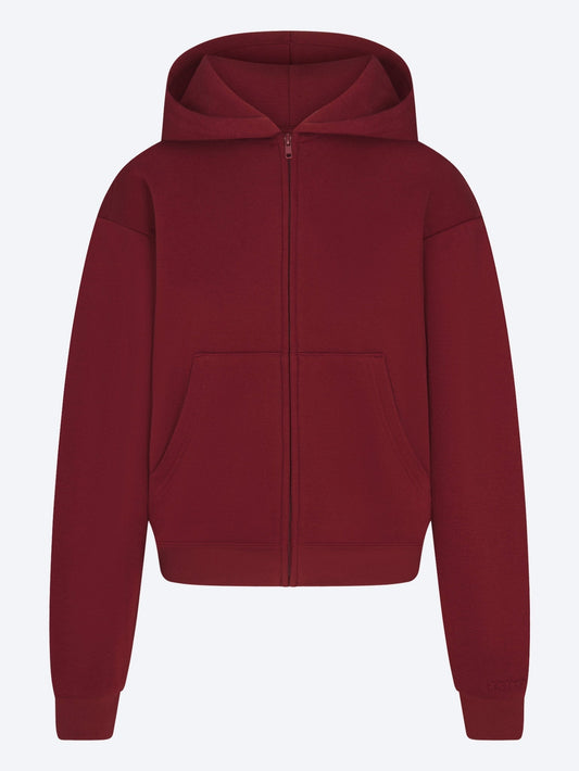  Cotton fleece classic zip up hoodie WOMEN-CLOTHING HOODIES SKIMS SMETS