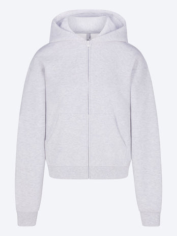 Cotton fleece classic zip up hoodie