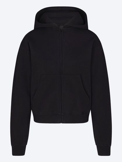 Cotton fleece classic zip up hoodie