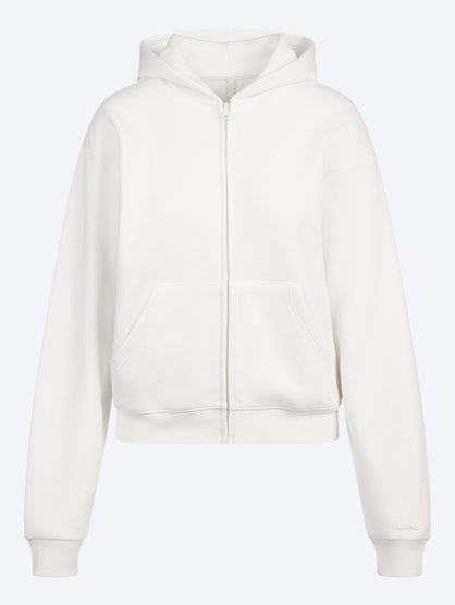 Cotton fleece classic zip up hoodie