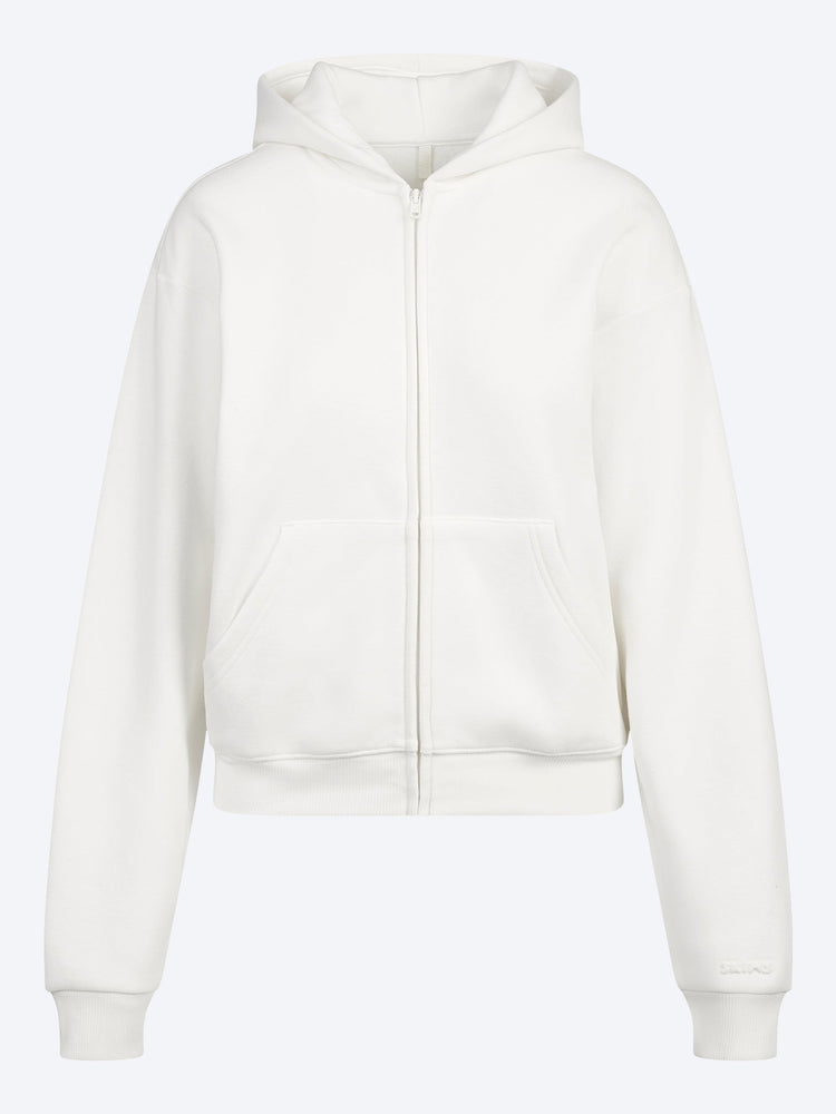 Cotton fleece classic zip up hoodie 1