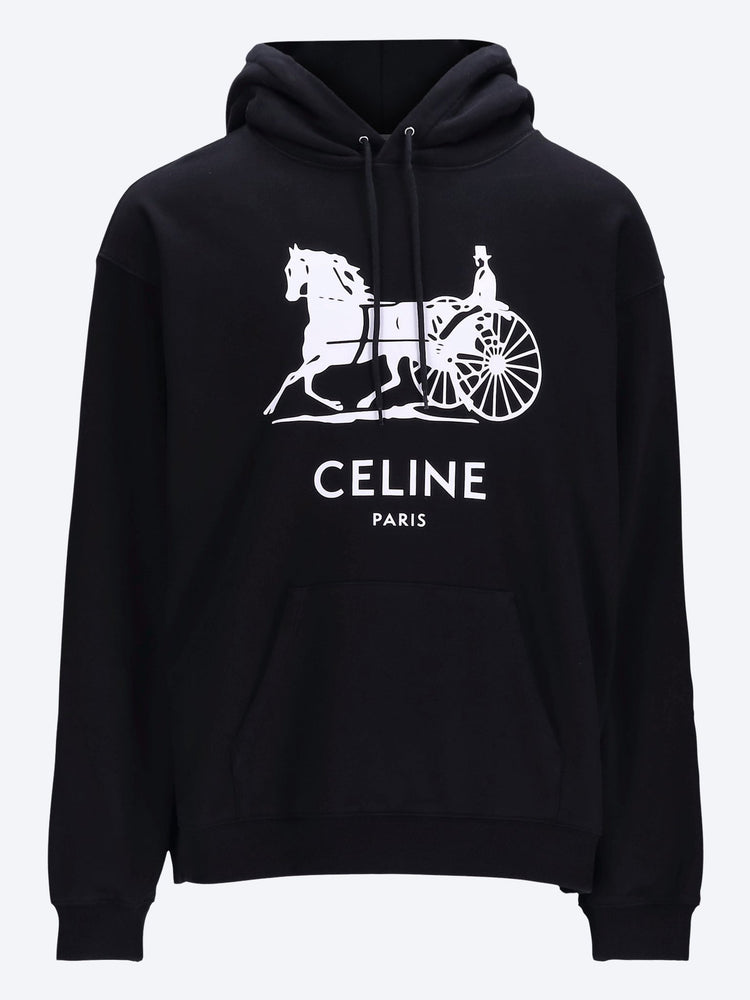 Cotton fleece relaxed hoodie 1