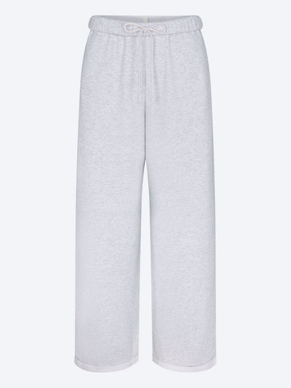 Cotton fleece classic straight leg pants