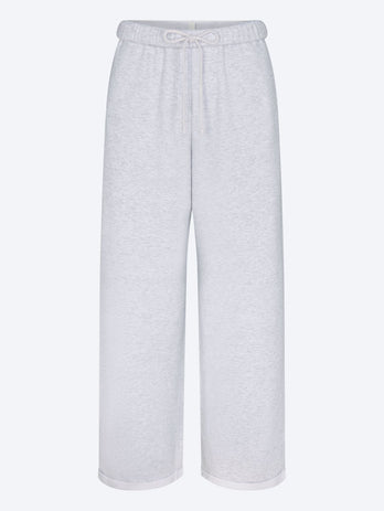 Cotton fleece classic straight leg pants