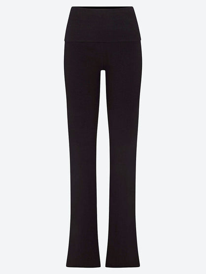 Cotton jersey foldover pants