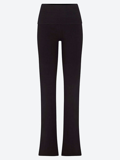 Cotton jersey foldover pants