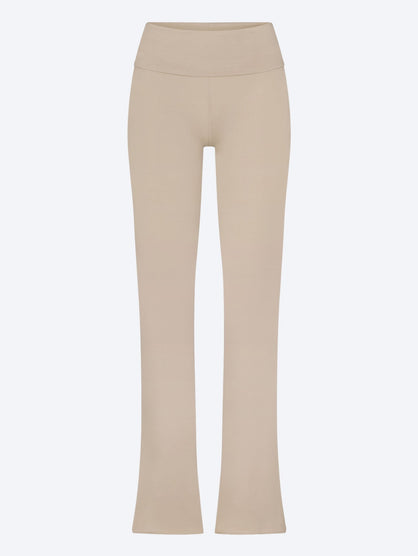 Cotton jersey foldover pants