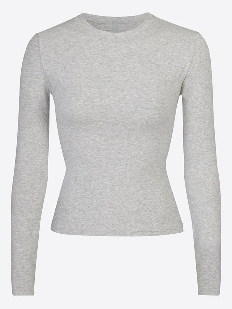 Cotton jersey long sleeve t-shirt 1