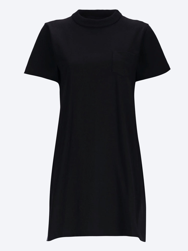 Cotton jersey x nylon twill dress 1