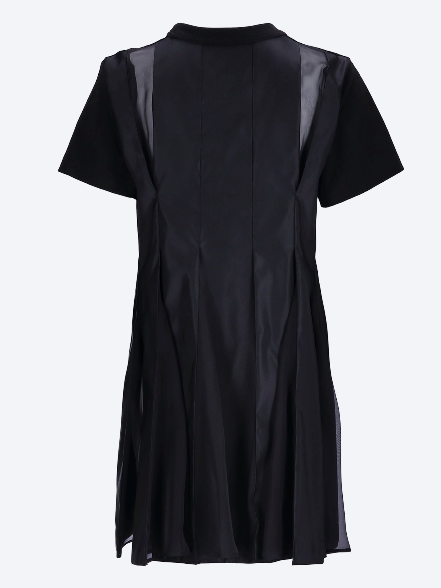 Cotton jersey x nylon twill dress 3