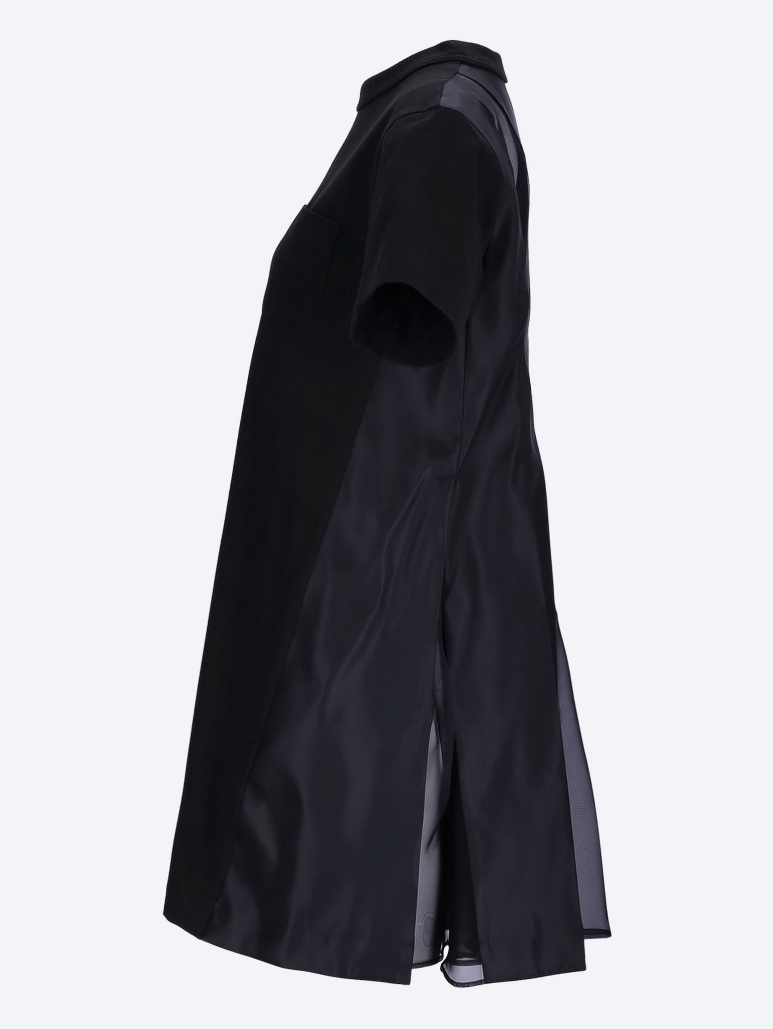 Cotton jersey x nylon twill dress 2