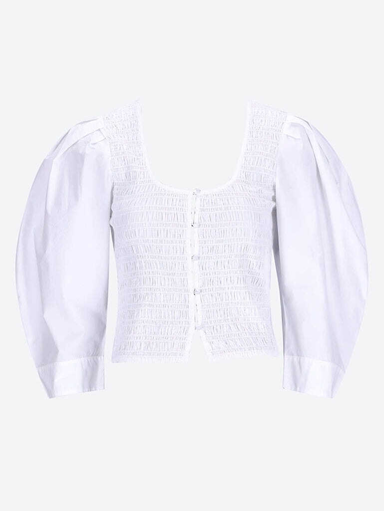Cotton poplin smock blouse 1