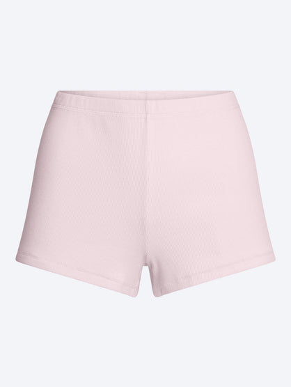 Cotton rib loose shorts