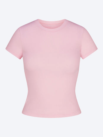 T-shirt en coton côtelé
