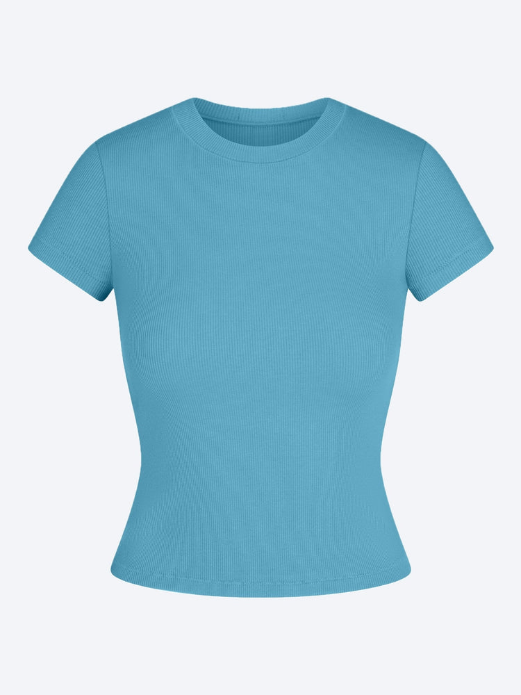 T-Shirt aus Baumwollripp 1