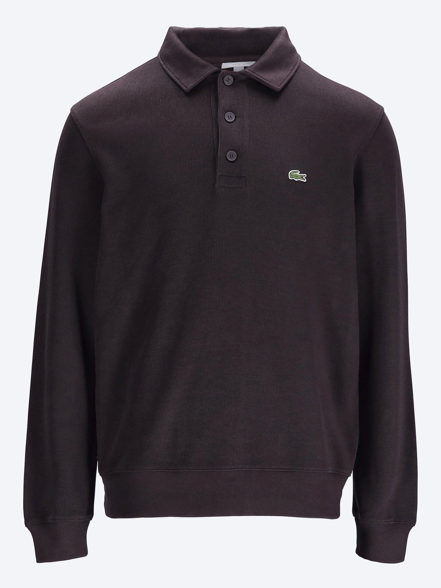 Cotton ribbed polo neck sweatshirt 1