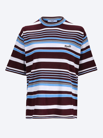 Cotton striped f.18 sweater