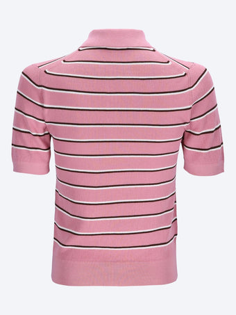 Cotton striped polo shirt