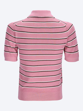Cotton striped polo shirt