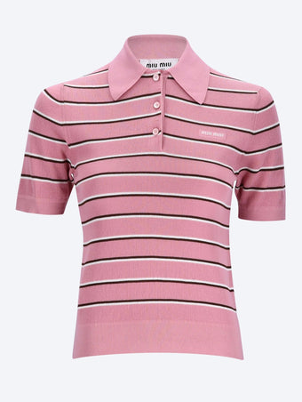 Cotton striped polo shirt