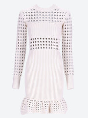 Cotton textured mini dress ref: