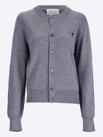 Crewneck cardigan with ami de coeur