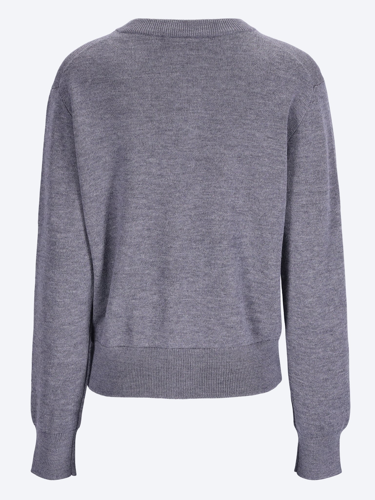 Crewneck cardigan with ami de coeur 3