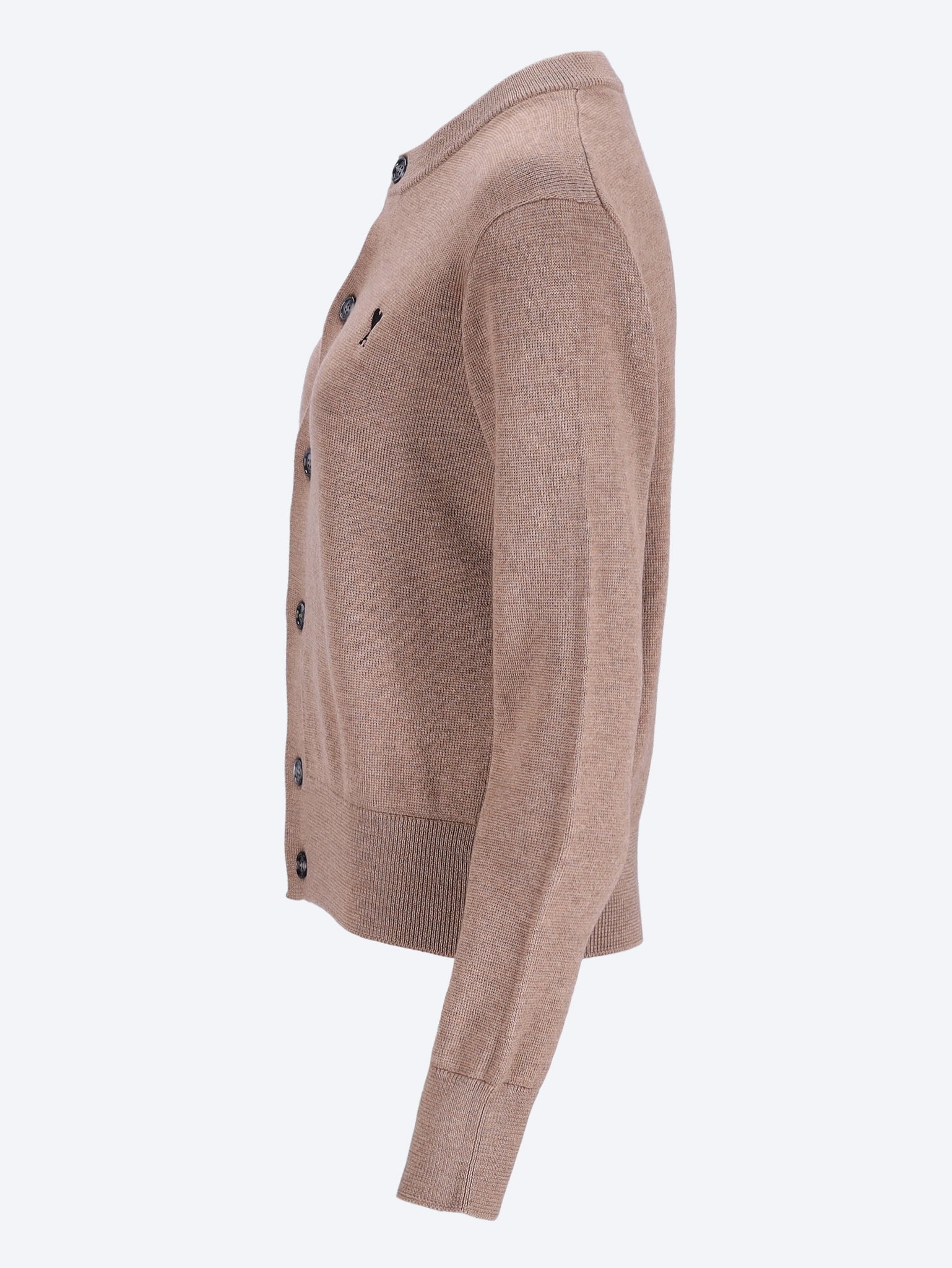 Crewneck cardigan with ami de coeur 2