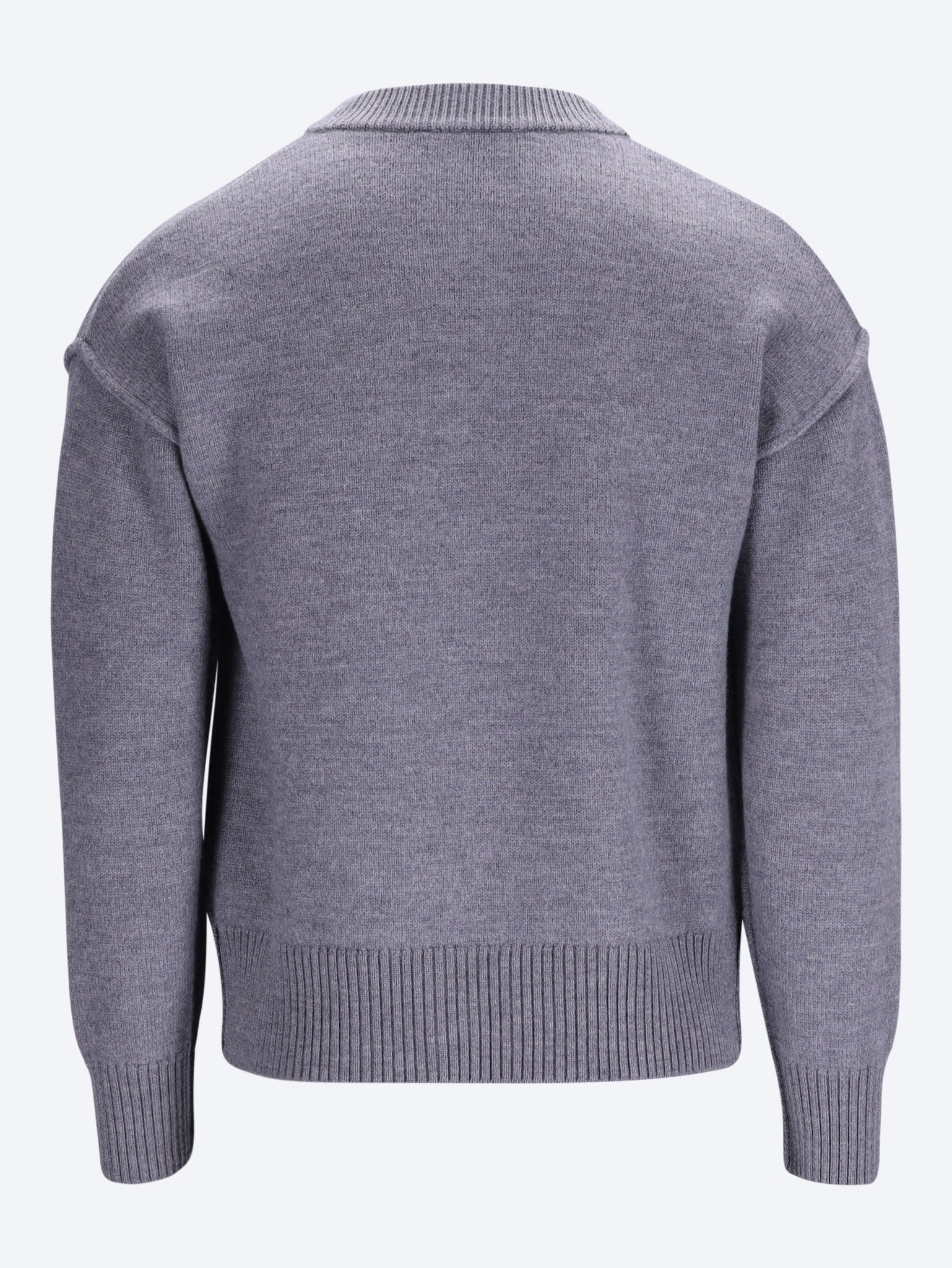 Crewneck cardigan with contrasted ami de coeur 3
