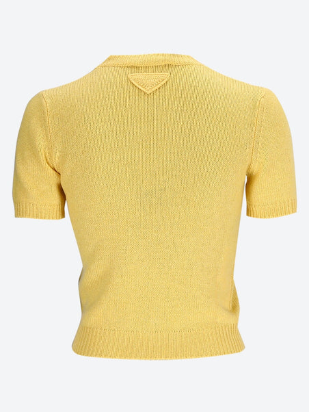 Crewneck shortsleeved cashmere