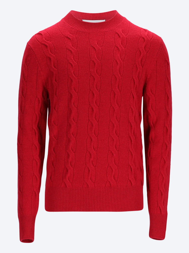 Crewneck sweater with tonal ami de coeur 1
