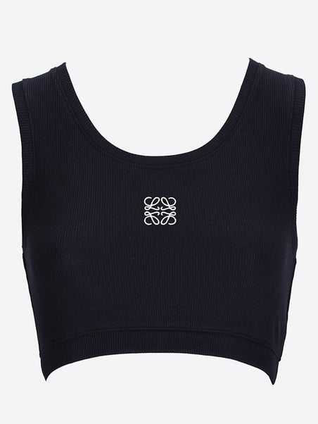 Cropped anagram tank top