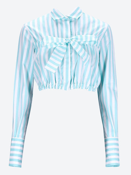 Cropped bow shirt