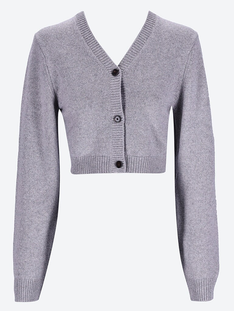 Cropped cashmere cardigan 1