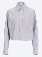 Cropped classic fit shirt with embossed ami de coeur at patch pocket ref:
