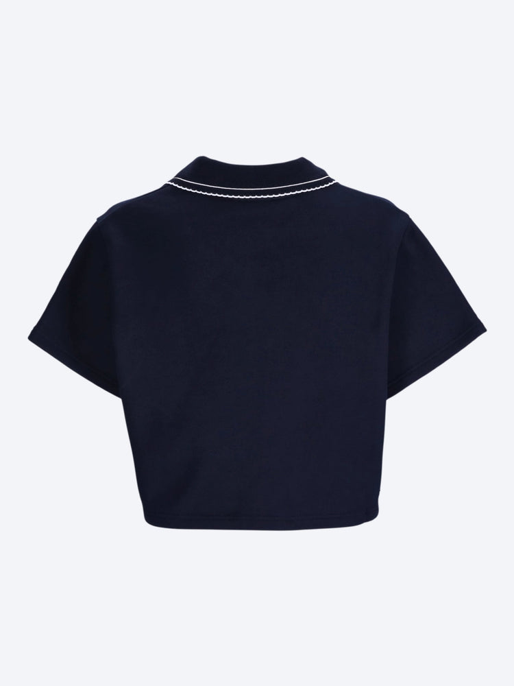 Cropped cotton fleece sweatshirt 2