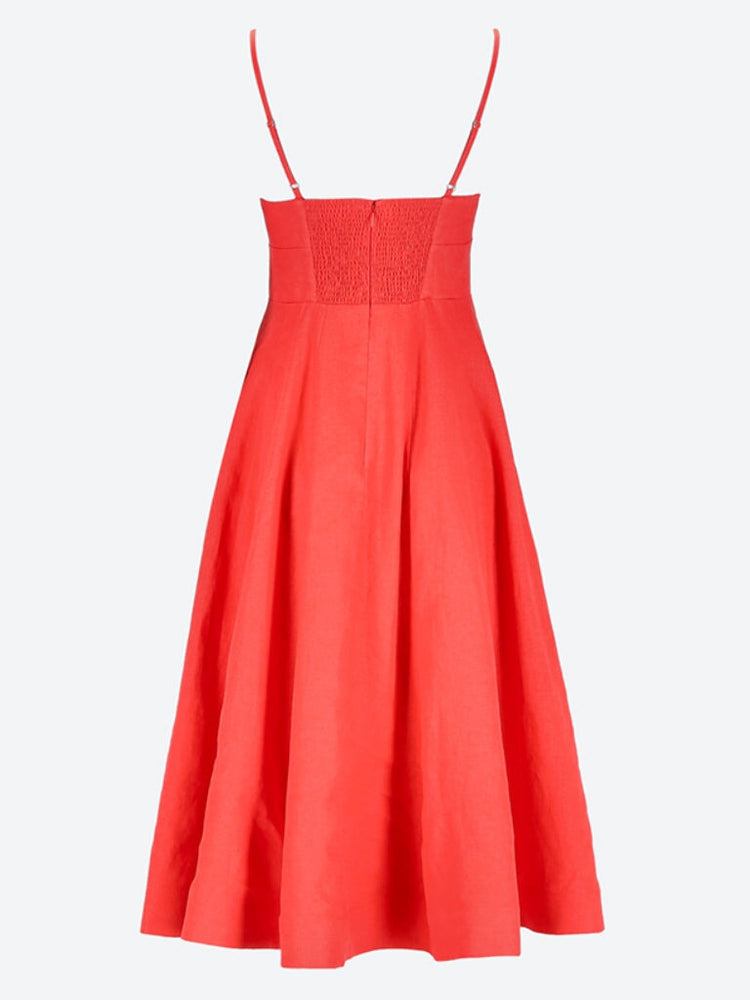 Crush tie front midi dress 2