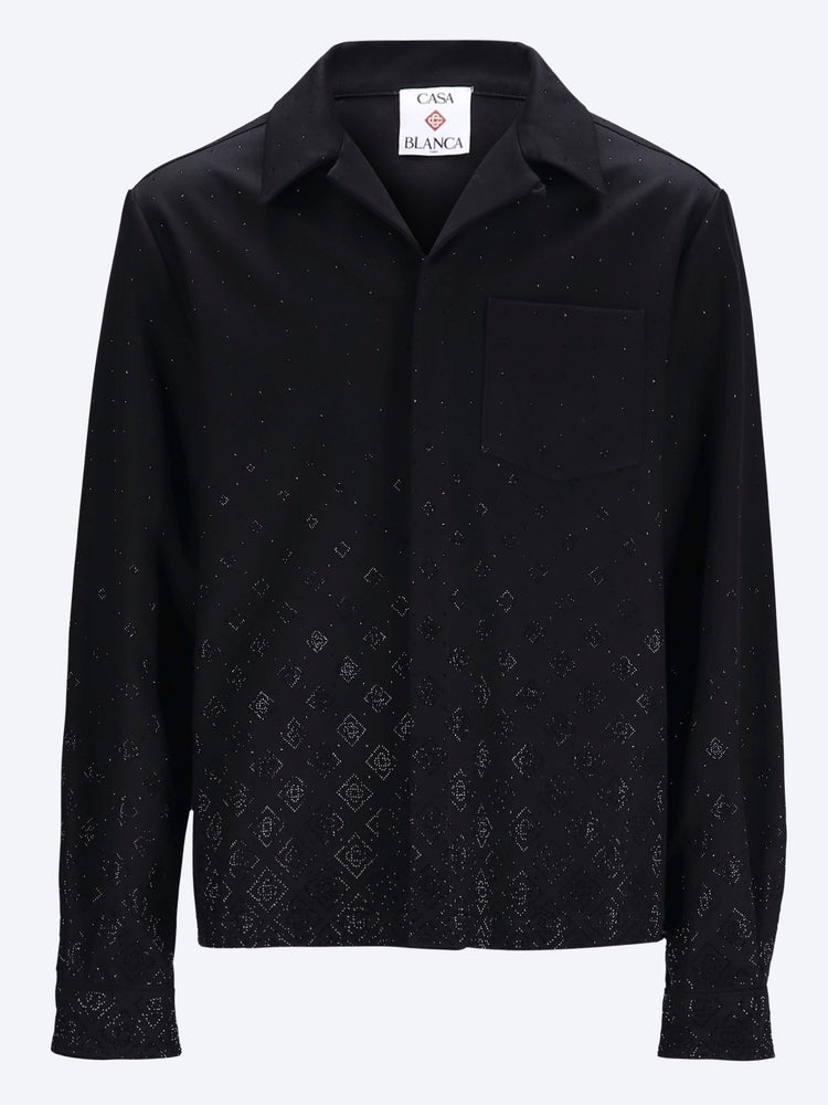 Crystal monogram long sleeve shirt 1