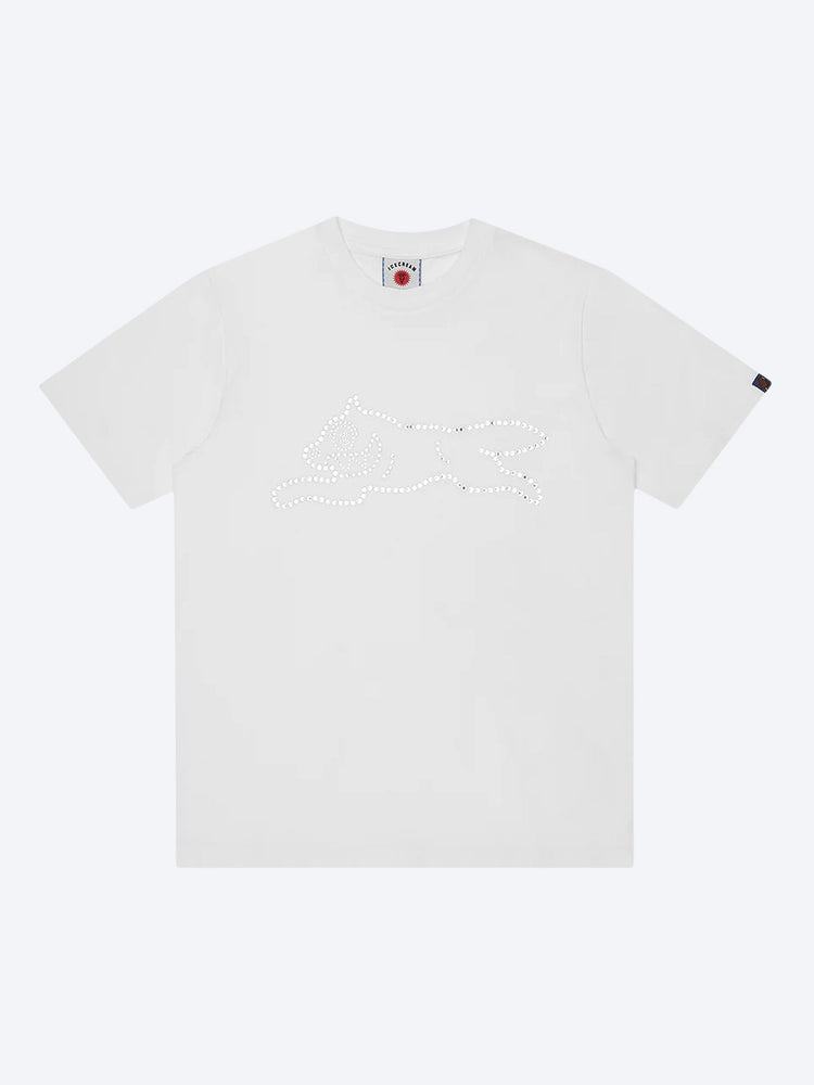 T-shirt pour chien qui court en cristal 1